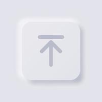 Upload button icon, White Neumorphism soft UI Design for Web design, Application UI and more, Button, Vector. vector