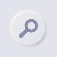 Magnifying Glass icon, White Neumorphism soft UI Design for Web design, Application UI and more, Button, Vector. vector