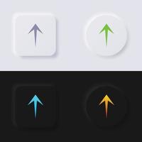 Upload button, Arrow Icon set, Multicolor neumorphism button soft UI Design for Web design, Application UI and more, Button, Vector. vector