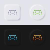 conjunto de iconos de botón de joystick, diseño de interfaz de usuario suave de botón de neumorfismo multicolor para diseño web, interfaz de usuario de aplicación y más, botón, vector. vector