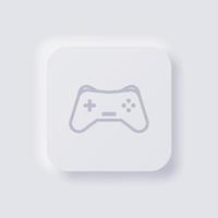 icono de joystick, diseño de interfaz de usuario suave de neumorfismo blanco para diseño web, interfaz de usuario de aplicación y más, botón, vector. vector