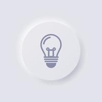Lightbulb icon set, Multicolor neumorphism button soft UI Design for Web design, Application UI and more, Button, Vector. vector
