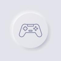 Joystick icon, White Neumorphism soft UI Design for Web design, Application UI and more, Button, Vector. vector