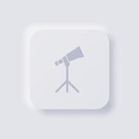 Binoculars icon, White Neumorphism soft UI Design for Web design, Application UI and more, Button, Vector. vector