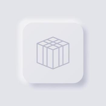 Box icon, White Neumorphism soft UI Design for Web design, Application UI and more, Button, Vector. vector