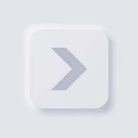 Arrow icon, White Neumorphism soft UI Design for Web design, Application UI and more, Button, Vector. vector