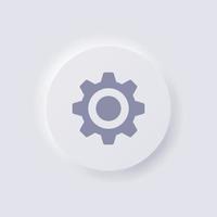 icono de cog, diseño de interfaz de usuario suave de neumorfismo blanco para diseño web, interfaz de usuario de aplicación y más, botón, vector. vector