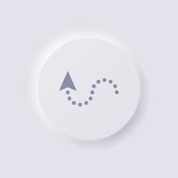 Arrow navigation icon, White Neumorphism soft UI Design for Web design, Application UI and more, Button, Vector. vector