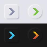 Arrow Icon set, Multicolor neumorphism button soft UI Design for Web design, Application UI and more, Button, Vector. vector