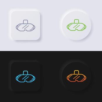 VR Glasses Icon set, Multicolor neumorphism button soft UI Design for Web design, Application UI and more, Button, Vector. vector