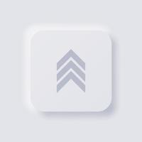 Arrow icon, White Neumorphism soft UI Design for Web design, Application UI and more, Button, Vector. vector