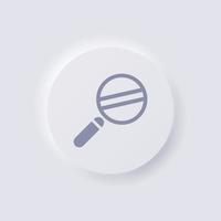 Magnifying Glass icon, White Neumorphism soft UI Design for Web design, Application UI and more, Button, Vector. vector