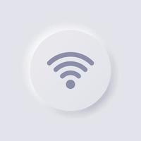 Internet Signal symbol icon, White Neumorphism soft UI Design for Web design, Application UI and more, Button, Vector. vector