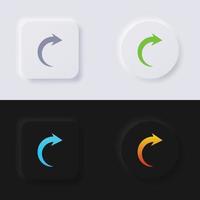 Arrow Icon set, Multicolor neumorphism button soft UI Design for Web design, Application UI and more, Button, Vector. vector