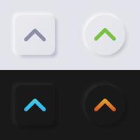 conjunto de iconos de botón de flecha acortar, diseño de interfaz de usuario suave de botón de neumorfismo multicolor para diseño web, interfaz de usuario de aplicación y más, botón, vector. vector