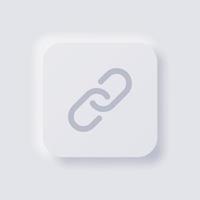 Chain icon, Link symbol, White Neumorphism soft UI Design for Web design, Application UI and more, Button, Vector. vector