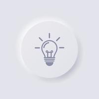 Lightbulb icon set, Multicolor neumorphism button soft UI Design for Web design, Application UI and more, Button, Vector. vector