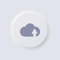 Cloud upload Icon, White Neumorphism soft UI Design for Web design, Application UI and more, Button, Vector. vector