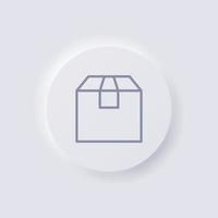 icono de caja, diseño de interfaz de usuario suave de neumorfismo blanco para diseño web, interfaz de usuario de aplicación y más, botón, vector. vector