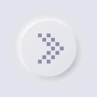 Arrow icon, White Neumorphism soft UI Design for Web design, Application UI and more, Button, Vector. vector