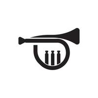 Classic trumpet logo,icon vector illustration design