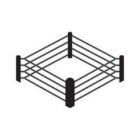 logotipo del ring de boxeo, diseño de ilustración vectorial de iconos vector