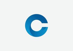 Abstract C letter modern initial lettermarks logo design vector
