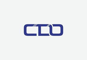 Abstract c o d letter marks minimalist logo design vector