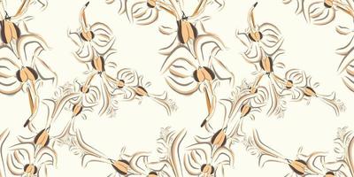 Modern abstract flower, leaf, seamless pattern. designed with creative ideas vector