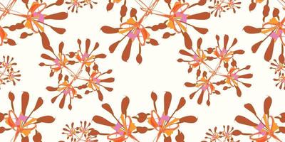 Modern abstract flower, leaf, seamless pattern. designed with creative ideas vector