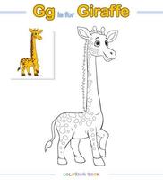 Kids Coloring Books or coloring pages Giraffe cartoon