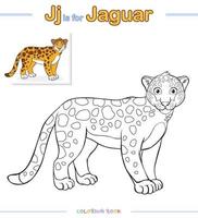 Kids Coloring Books or coloring pages Jaguar cartoon vector