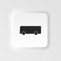 Bus bilboard neumorphic style vector icon vector icon. Bus bilboard neumorphic style vector icon icon on white background. .