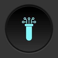 Round button icon, Biology, smart. Button banner round, badge interface for application illustration on dark background vector