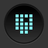 Round button icon, Sequence, biology. Button banner round, badge interface for application illustration on dark background vector