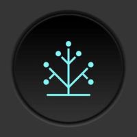 Round button icon, Genetics, tree, dna. Button banner round, badge interface for application illustration on dark background vector