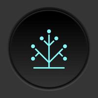 Round button icon, Genetics, tree, dna. Button banner round, badge interface for application illustration on dark background vector