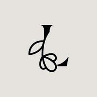 beautiful fashion beauty logo letter L vector