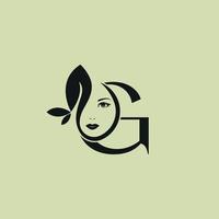 Vector Illustration of Monogram Beauty logo letter G