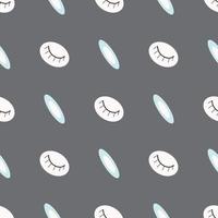 abstract pattern of eyes and circlesmask vector