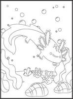 Axolotl Coloring Pages for kids vector