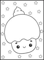 Kawaii Coloring pages for Kids vector