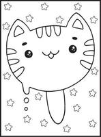 dibujos kawaii para colorear para niños vector