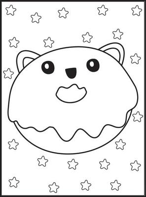 Kawaii Coloring pages for Kids 17264391 Vector Art at Vecteezy