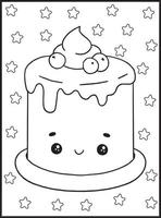 Kawaii Coloring pages for Kids vector