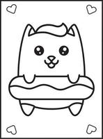 Kawaii Coloring pages for Kids vector