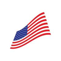 icono de la bandera americana, diseño de símbolo de ilustración vectorial. vector
