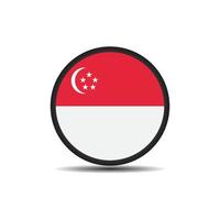 Republic of singapore flag icon, vector illustration logo design.