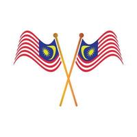 icono de la bandera de malasia, diseño de símbolo de ilustración vectorial. vector