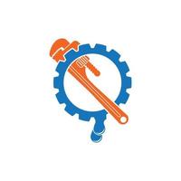 pipe wrench icon vector illustration symbol design